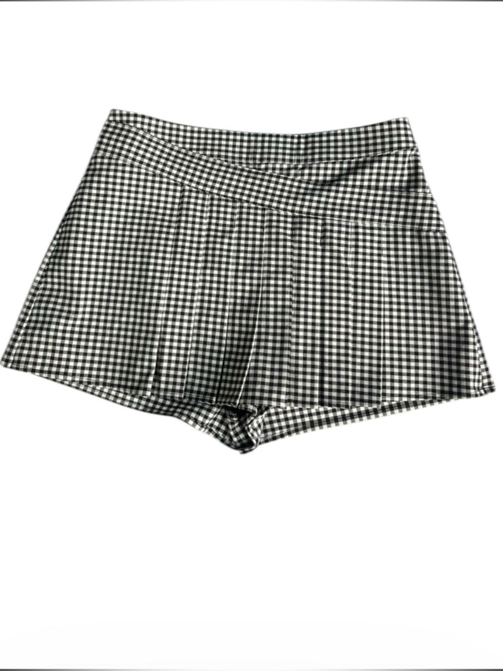 Zara gingham box pleat skort S - Picture 8 of 9
